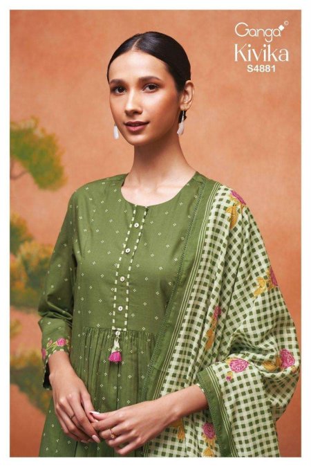 Kivika 4881 By Ganga Cotton Printed Salwar Kameez